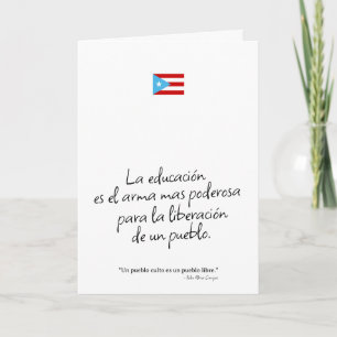 Carte de fin d'études porto-ricaine – Salutation b
