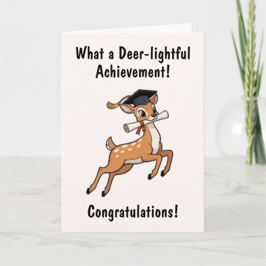 Carte de fin d'études pour cerf (Devant)