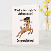 Carte de fin d'études pour cerf (Fleur jaune)