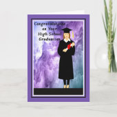 Carte de fin d'études secondaires pour fille (Devant)