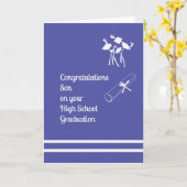 Carte de fin d'études secondaires pour Son (Fleur jaune)