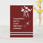 Carte de fin d'études secondaires pour Step Son (Fleur jaune)