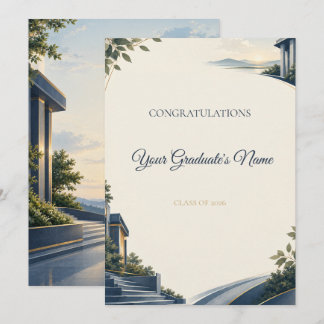 Carte de fin d'études supérieures pour fils