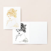 Carte de fiole Art Nouveau Lady Gold 1917 (Affichage)