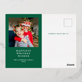 Carte de fioul photo classique Tartan vert de Noël (Verso)