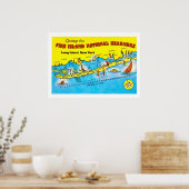 Carte de Fire Island Impression 20x28 (Cuisine)
