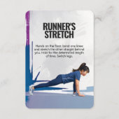 Carte de fitness stretch du coureur avec support r (Devant)