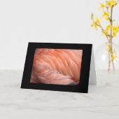 Carte De Flamant rose salutation étroite (Fleur jaune)