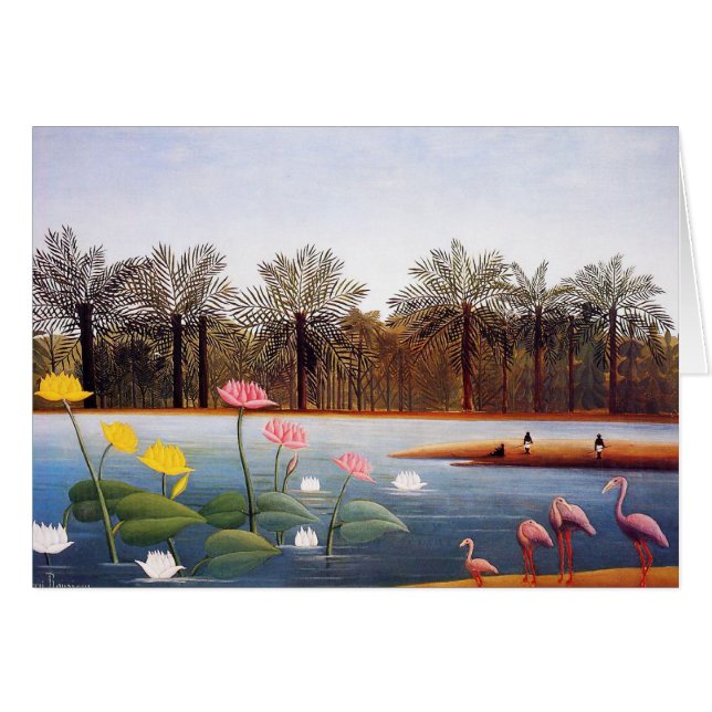 Carte de Flamants roses de Henri Rousseau (Devant horizontal)