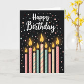 Carte de Flamme d'Anniversaire Lumineuse (Fleur jaune)