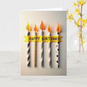 Carte de Flamme de Papier Joyeuse (Fleur jaune)