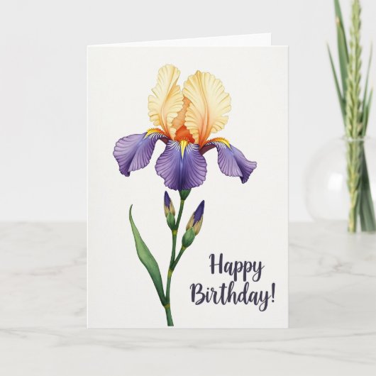 Carte de Fleur Botanique Douce (Devant)