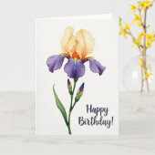 Carte de Fleur Botanique Douce (Fleur jaune)