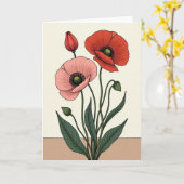 Carte de Fleur Botanique Rayée (Fleur jaune)