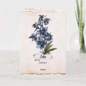 Carte de Fleur d'Anniversaire de Juillet (Dos)