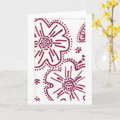 Carte de fleur de framboise (Fleur jaune)