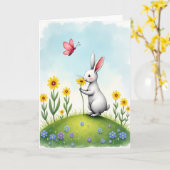 Carte de Fleur de Lapin Mignon (Fleur jaune)
