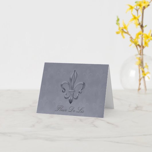 Carte de Fleur De Lis BLANK Note (Fleur jaune)