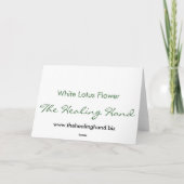 Carte de fleur de Lotus blanc (Dos)