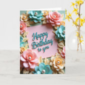 Carte de Fleur de Pearl pour Anniversaire Douce (Fleur jaune)
