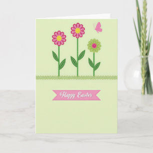Carte de Fleur de Printemps au Point de Faux