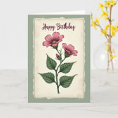 Carte de Fleur de Rose Élégante (Fleur jaune)