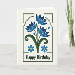 Carte de Fleur Encadrée Joyeuse