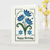 Carte de Fleur Encadrée Joyeuse (Fleur jaune)