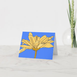 Carte de fleur jaune