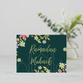 Carte de fleur Ramadan mubark (Debout devant)
