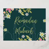 Carte de fleur Ramadan mubark (Recto)