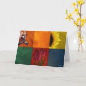 Carte de Fleur-Salutation de patchwork (Fleur jaune)