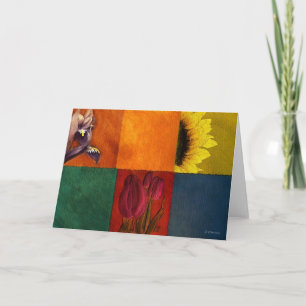 Carte de Fleur-Salutation de patchwork