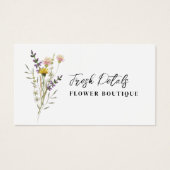 Carte de fleuriste pour le soin des fleurs minimal (Devant)
