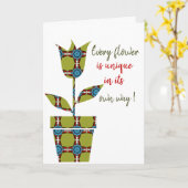 Carte de fleurs (Fleur jaune)