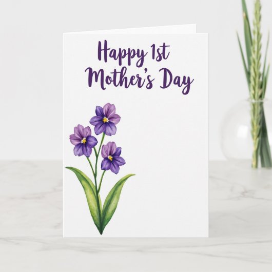 Carte de fleurs à l'aquarelle (Devant)