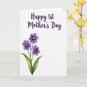 Carte de fleurs à l'aquarelle (Fleur jaune)