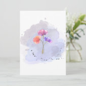carte de fleurs à l'aquarelle (Debout devant)