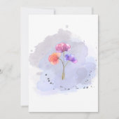 carte de fleurs aquarelle (Devant)