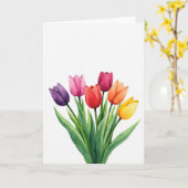 Carte de fleurs aquarelle avec bourgeons floraux (Fleur jaune)