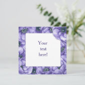 Carte de fleurs d'anémone violette (Debout devant)