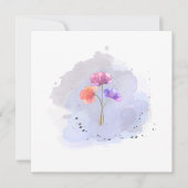 carte de fleurs d'aquarelle (Devant)