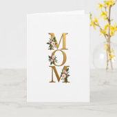 Carte de Fleurs d'Art au Nom Doré (Fleur jaune)