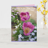 Carte de fleurs de jardin de printemps Tulipes éto (Fleur jaune)