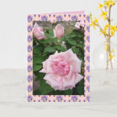 Carte de fleurs de jardin Vintages Roses roses (Fleur jaune)
