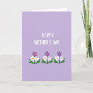 Carte de fleurs de lavande pour la fête des mères
