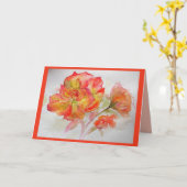 Carte de fleurs de roses aquarelles Rose Orange (Fleur jaune)