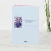 Carte de fleurs de rosiers grimpants roses (Dos)
