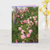 Carte de fleurs de rosiers grimpants roses (Fleur jaune)
