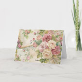 Carte de fleurs inspirée d'un joli Ephémère Vintag (Dos)